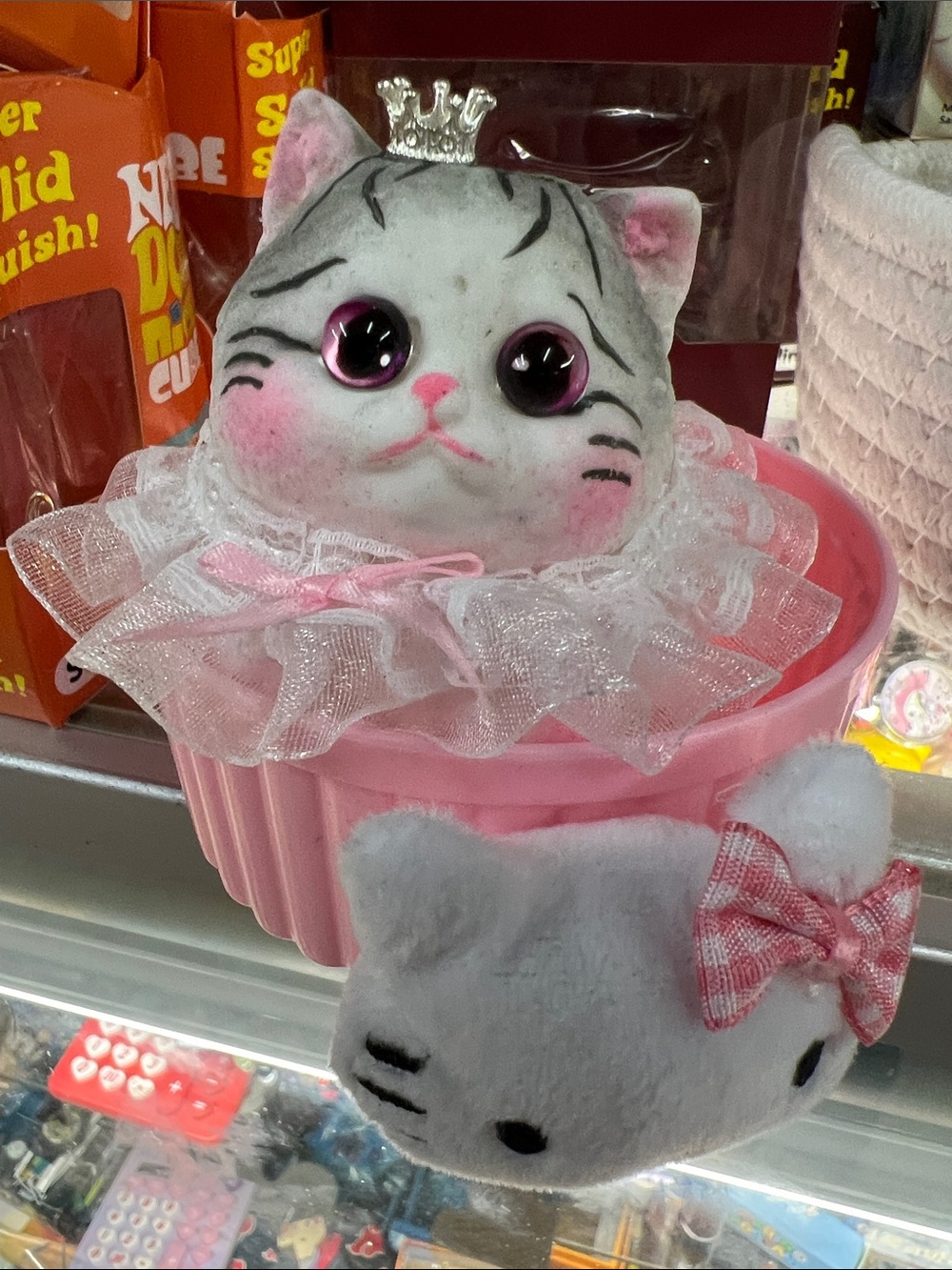 Cute Pink Princess Cat Plush Figure - Unbranded